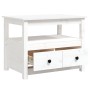 Mesa de centro de madera maciza de pino blanco 71x49x55 cm de vidaXL, Mesas de centro - Ref: Foro24-820937, Precio: 101,12 €,...