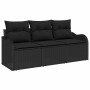 Conjunto de sofá de jardín 3 pcs Negro ratán sintético en Sofás de exterior | Comprar online en Foru.es