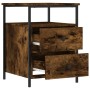 Mesita de noche madera de ingeniería roble ahumado 44x45x60 cm de vidaXL, Mesitas de noche - Ref: Foro24-826007, Precio: 54,0...
