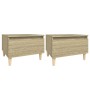 Mesas auxiliares 2 uds madera roble Sonoma 50x46x35 cm de vidaXL, Mesas auxiliares - Ref: Foro24-819507, Precio: 54,39 €, Des...