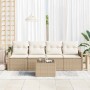 Conjunto de sofá de jardín Beige ratán sintético en Sofás de exterior | Comprar online en Foru.es