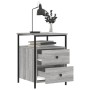 Mesita de noche madera de ingeniería gris Sonoma 44x45x60 cm de vidaXL, Mesitas de noche - Ref: Foro24-826009, Precio: 57,10 ...