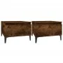Side tables 2 units smoked oak plywood 50x46x35 cm by vidaXL, Side tables - Ref: Foro24-819527, Price: 67,40 €, Discount: %