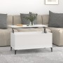 Mesa de centro madera contrachapada blanco brillo 90x44,5x45 cm de vidaXL, Mesas de centro - Ref: Foro24-819590, Precio: 64,5...