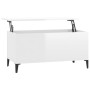 Mesa de centro madera contrachapada blanco brillo 90x44,5x45 cm de vidaXL, Mesas de centro - Ref: Foro24-819590, Precio: 64,5...