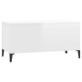 Mesa de centro madera contrachapada blanco brillo 90x44,5x45 cm de vidaXL, Mesas de centro - Ref: Foro24-819590, Precio: 64,5...