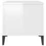 Mesa de centro madera contrachapada blanco brillo 90x44,5x45 cm de vidaXL, Mesas de centro - Ref: Foro24-819590, Precio: 64,5...
