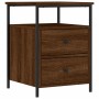 Mesita de noche madera de ingeniería marrón roble 44x45x60 cm de vidaXL, Mesitas de noche - Ref: Foro24-826011, Precio: 63,63...