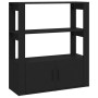 Aparador de madera contrachapada negro 80x30x90 cm de vidaXL, Aparadores - Ref: Foro24-819461, Precio: 63,07 €, Descuento: %