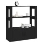 Aparador de madera contrachapada negro 80x30x90 cm de vidaXL, Aparadores - Ref: Foro24-819461, Precio: 63,07 €, Descuento: %