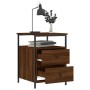 Mesita de noche madera de ingeniería marrón roble 44x45x60 cm de vidaXL, Mesitas de noche - Ref: Foro24-826011, Precio: 63,63...