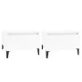 Side tables 2 units glossy white plywood 50x46x35 cm by vidaXL, Side tables - Ref: Foro24-819521, Price: 61,54 €, Discount: %