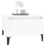 Mesas auxiliares 2 uds contrachapada blanco brillo 50x46x35 cm de vidaXL, Mesas auxiliares - Ref: Foro24-819521, Precio: 62,0...