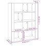 Aparador madera contrachapada color roble ahumado 80x30x106 cm de vidaXL, Aparadores - Ref: Foro24-819497, Precio: 72,78 €, D...