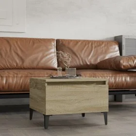 Mesa auxiliar madera contrachapada roble Sonoma 50x46x35 cm de vidaXL, Mesas auxiliares - Ref: Foro24-819522, Precio: 44,66 €...
