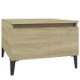 Mesa auxiliar madera contrachapada roble Sonoma 50x46x35 cm de vidaXL, Mesas auxiliares - Ref: Foro24-819522, Precio: 45,19 €...