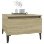 Mesa auxiliar madera contrachapada roble Sonoma 50x46x35 cm de vidaXL, Mesas auxiliares - Ref: Foro24-819522, Precio: 44,66 €...