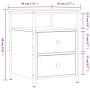 Mesita de noche madera de ingeniería marrón roble 44x45x60 cm de vidaXL, Mesitas de noche - Ref: Foro24-826011, Precio: 63,63...
