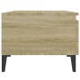 Mesa auxiliar madera contrachapada roble Sonoma 50x46x35 cm de vidaXL, Mesas auxiliares - Ref: Foro24-819522, Precio: 45,19 €...
