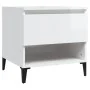 Beistelltisch aus glänzend weißem Sperrholz, 50 x 46 x 50 cm von vidaXL, Seitentische - Ref: Foro24-819552, Preis: 39,64 €, R...
