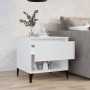 Mesa auxiliar de madera contrachapada blanco brillo 50x46x50 cm de vidaXL, Mesas auxiliares - Ref: Foro24-819552, Precio: 39,...