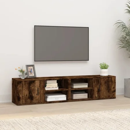 Mueble TV 2 uds madera contrachapada roble ahumado 80x31,5x36cm de vidaXL, Muebles TV - Ref: Foro24-819447, Precio: 76,36 €, ...