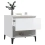Glossy white plywood side table 50x46x50 cm by vidaXL, Side tables - Ref: Foro24-819552, Price: 39,64 €, Discount: %