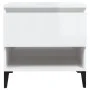 Beistelltisch aus glänzend weißem Sperrholz, 50 x 46 x 50 cm von vidaXL, Seitentische - Ref: Foro24-819552, Preis: 39,64 €, R...