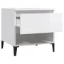 Beistelltisch aus glänzend weißem Sperrholz, 50 x 46 x 50 cm von vidaXL, Seitentische - Ref: Foro24-819552, Preis: 39,64 €, R...