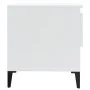 Beistelltisch aus glänzend weißem Sperrholz, 50 x 46 x 50 cm von vidaXL, Seitentische - Ref: Foro24-819552, Preis: 39,64 €, R...