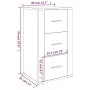 Aparador de madera contrachapada marrón roble 40x33x70 cm de vidaXL, Aparadores - Ref: Foro24-819427, Precio: 83,01 €, Descue...