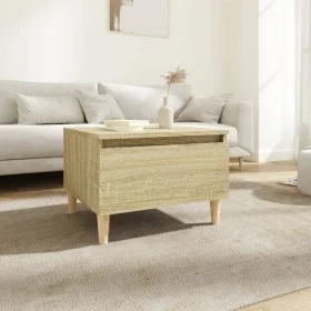 Mesa auxiliar madera contrachapada roble Sonoma 50x46x35 cm de vidaXL, Mesas auxiliares - Ref: Foro24-819506, Precio: 42,06 €...