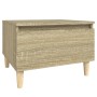 Mesa auxiliar madera contrachapada roble Sonoma 50x46x35 cm de vidaXL, Mesas auxiliares - Ref: Foro24-819506, Precio: 42,56 €...