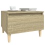 Mesa auxiliar madera contrachapada roble Sonoma 50x46x35 cm de vidaXL, Mesas auxiliares - Ref: Foro24-819506, Precio: 42,56 €...
