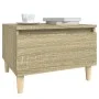 Mesa auxiliar madera contrachapada roble Sonoma 50x46x35 cm de vidaXL, Mesas auxiliares - Ref: Foro24-819506, Precio: 42,06 €...