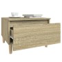 Mesa auxiliar madera contrachapada roble Sonoma 50x46x35 cm de vidaXL, Mesas auxiliares - Ref: Foro24-819506, Precio: 42,56 €...