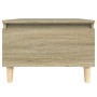 Mesa auxiliar madera contrachapada roble Sonoma 50x46x35 cm de vidaXL, Mesas auxiliares - Ref: Foro24-819506, Precio: 42,56 €...