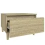 Mesa auxiliar madera contrachapada roble Sonoma 50x46x35 cm de vidaXL, Mesas auxiliares - Ref: Foro24-819506, Precio: 42,06 €...