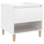 Mesita de noche madera contrachapada blanco brillo 50x46x50 cm de vidaXL, Mesitas de noche - Ref: Foro24-819536, Precio: 57,9...