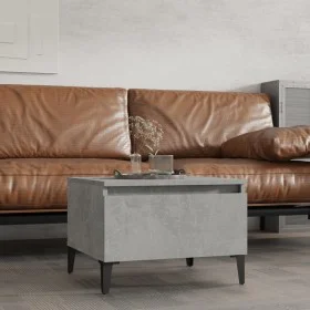 Mesa auxiliar de madera contrachapada gris hormigón 50x46x35 cm de vidaXL, Mesas auxiliares - Ref: Foro24-819524, Precio: 38,...