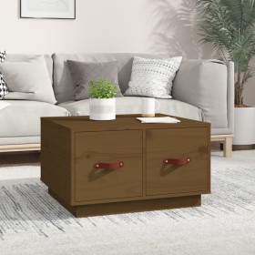 Mesa de centro madera maciza de pino marrón miel 60x53x35 cm de vidaXL, Mesas de centro - Ref: Foro24-820969, Precio: 68,35 €...