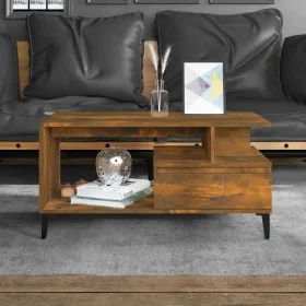 Mesa de centro madera contrachapada roble ahumado 90x49x45 cm de vidaXL, Mesas de centro - Ref: Foro24-819625, Precio: 71,92 ...