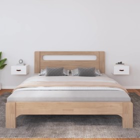 Mesitas de noche de pared 2 uds blanco 40x29,5x22 cm de vidaXL, Taquillas y armarios de almacenamiento - Ref: Foro24-820989, ...