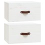 Mesitas de noche de pared 2 uds blanco 40x29,5x22 cm de vidaXL, Taquillas y armarios de almacenamiento - Ref: Foro24-820989, ...