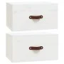Mesitas de noche de pared 2 uds blanco 40x29,5x22 cm de vidaXL, Taquillas y armarios de almacenamiento - Ref: Foro24-820989, ...