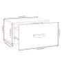 Mesitas de noche de pared 2 uds blanco 40x29,5x22 cm de vidaXL, Taquillas y armarios de almacenamiento - Ref: Foro24-820989, ...