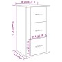 Aparador de madera contrachapada blanco 40x33x70 cm de vidaXL, Aparadores - Ref: Foro24-819420, Precio: 71,06 €, Descuento: %