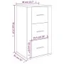 White plywood sideboard 40x33x70 cm by vidaXL, Sideboards - Ref: Foro24-819420, Price: 70,14 €, Discount: %