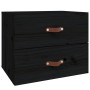 Mesita de noche de pared negro 50x36x40 cm de vidaXL, Taquillas y armarios de almacenamiento - Ref: Foro24-820984, Precio: 55...