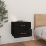 Mesita de noche de pared negro 50x36x40 cm de vidaXL, Taquillas y armarios de almacenamiento - Ref: Foro24-820984, Precio: 55...